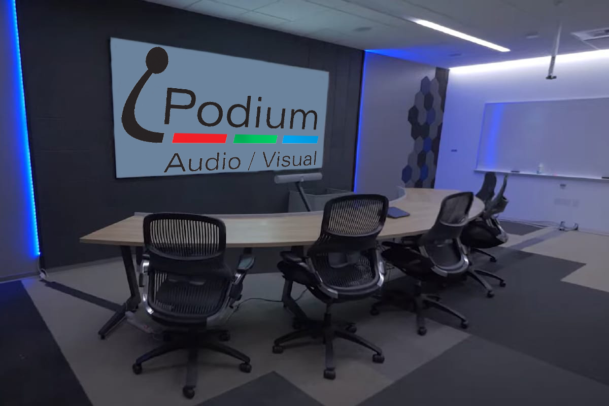 Podium-Hybrid-Conference-Room-Install